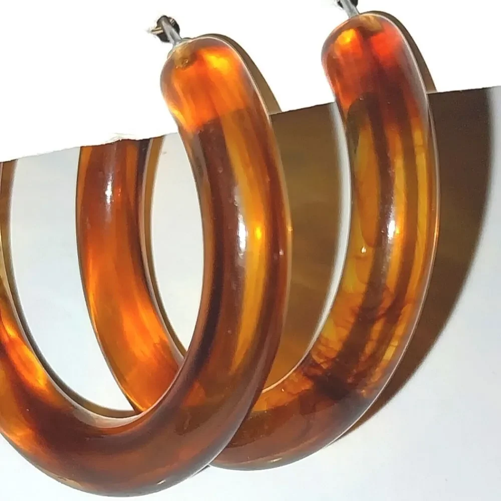 Ladies Super cute Brown Hoop Fashion Earrings
